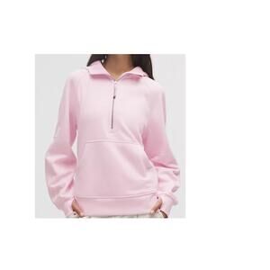 NWT Lululemon Women Scuba Oversized Half-Zip Hoodie Long Blissful Pink XS/S
